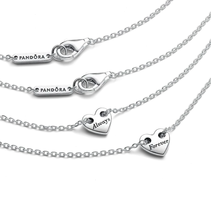 Forever & Always Splittable Heart Collier Necklaces - Image 6