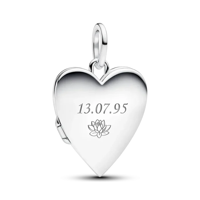 Engravable Openable Heart Locket Necklace - Image 7