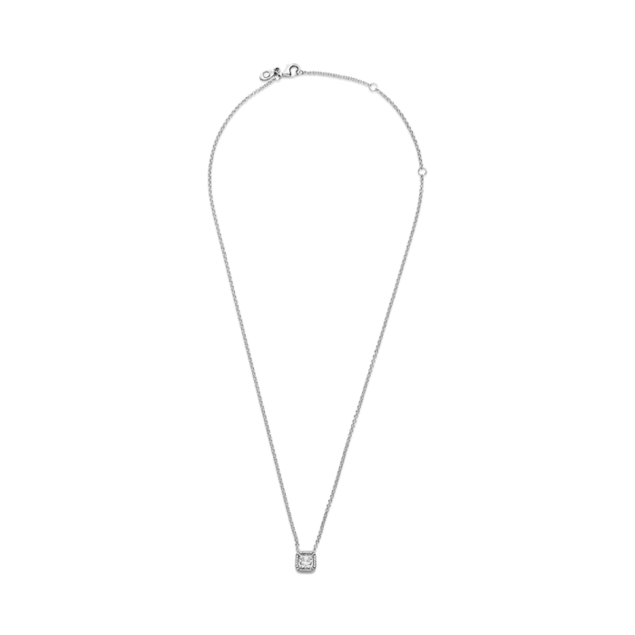 Square Sparkle Halo Necklace - Image 3
