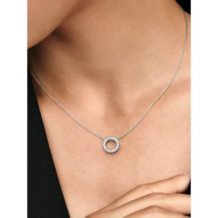 Pandora Logo Pavé Circle Collier Necklace - Image 2
