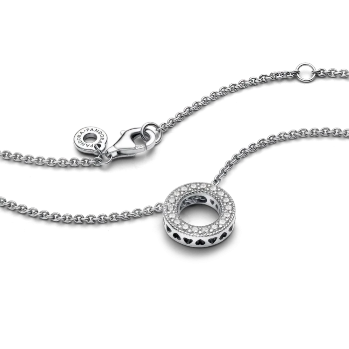 Pandora Logo Pavé Circle Collier Necklace - Image 6