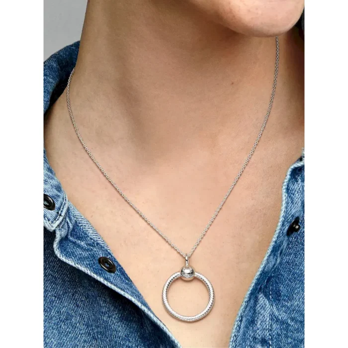 April Birthstone Eternity Circle O Pendant Set - Image 9