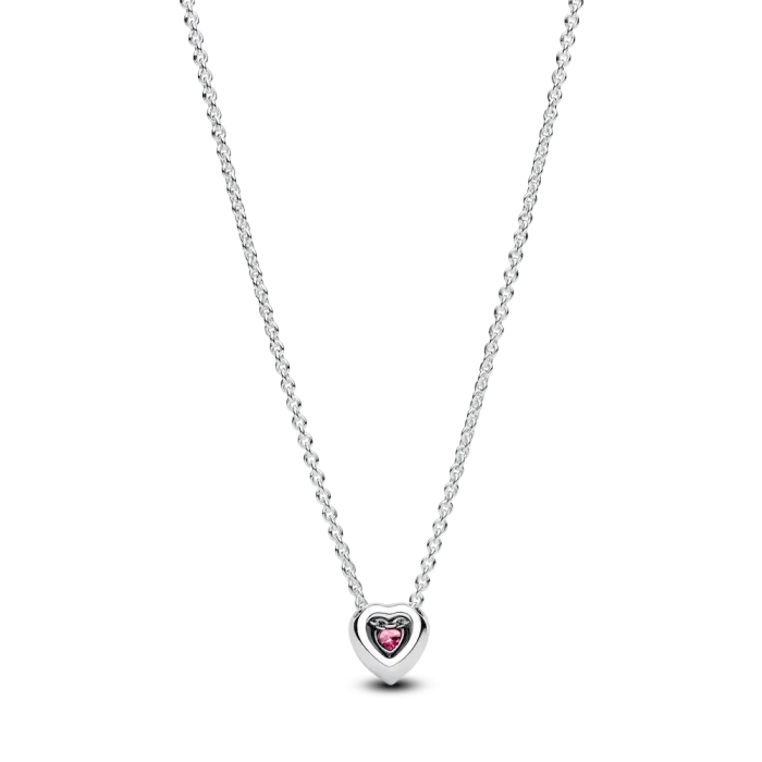 Pink Elevated Heart Necklace - Image 5