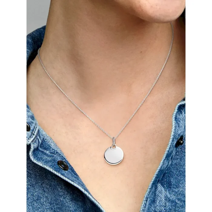 Engravable Round Tag Pendant - Image 2