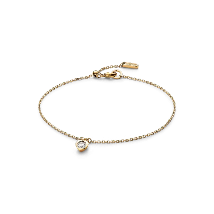 Pandora Talisman 14k Gold Lab-grown Diamond Heart Chain Bracelet - Image 2