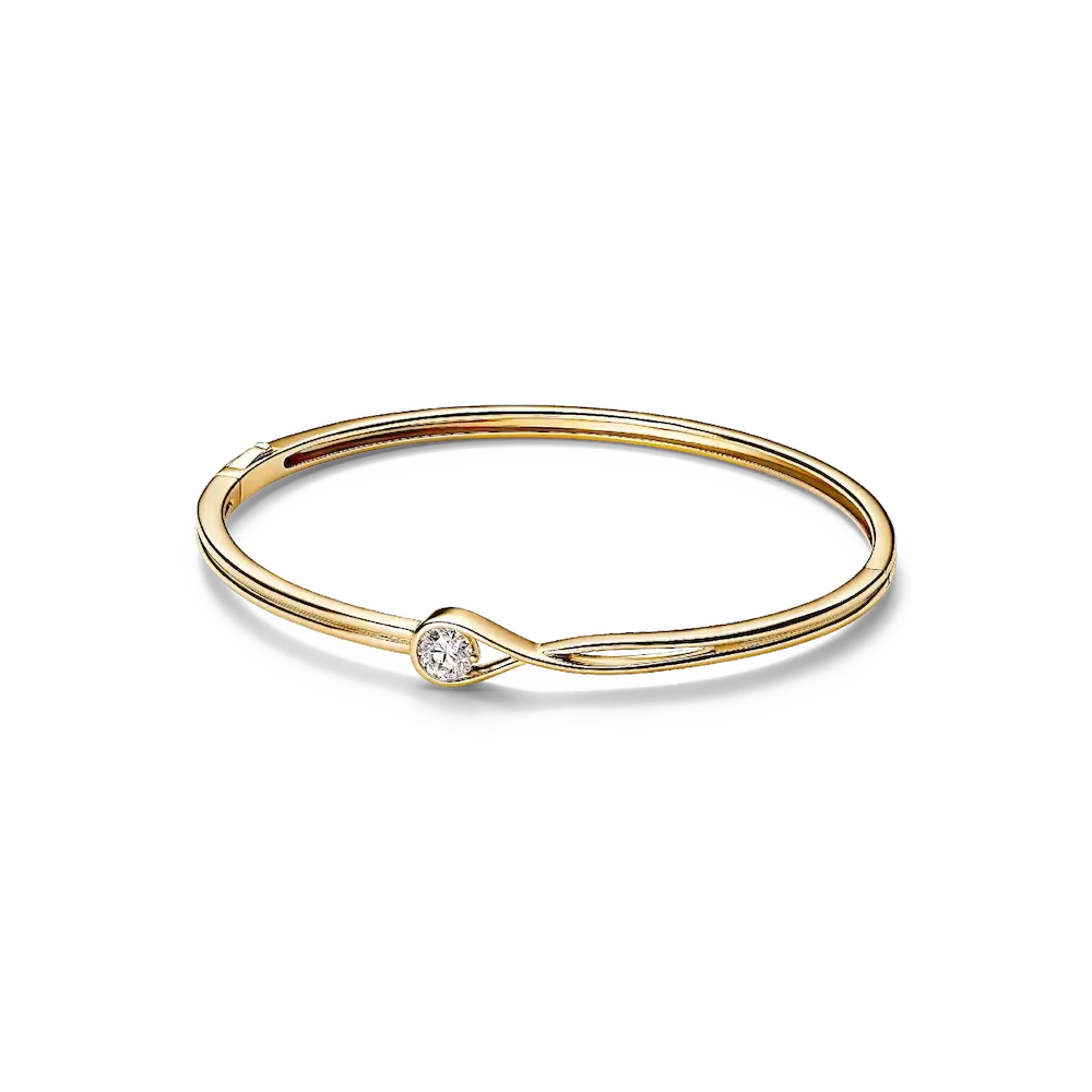 Pandora Infinite 14k Gold Lab-grown Diamond Bangle