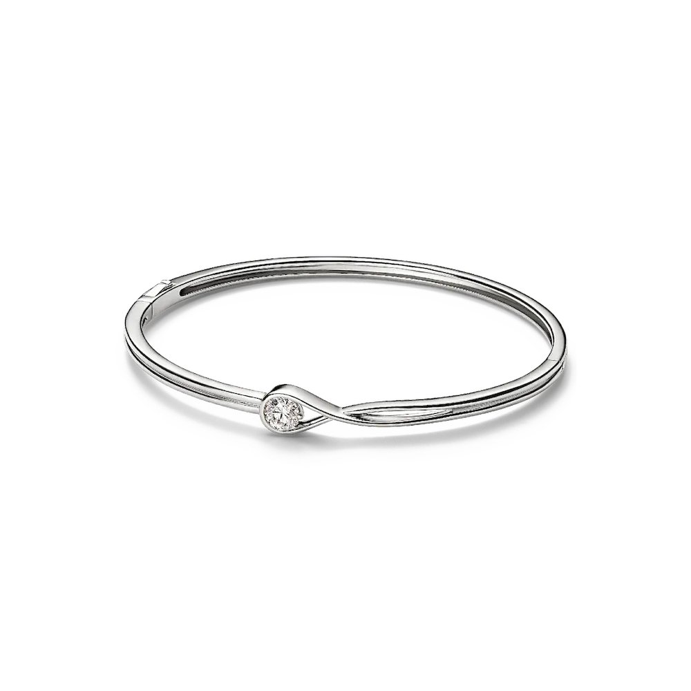 553222C01_RGB.webp Pandora Infinite 14k White Gold Lab-grown Diamond Bangle - Image 1