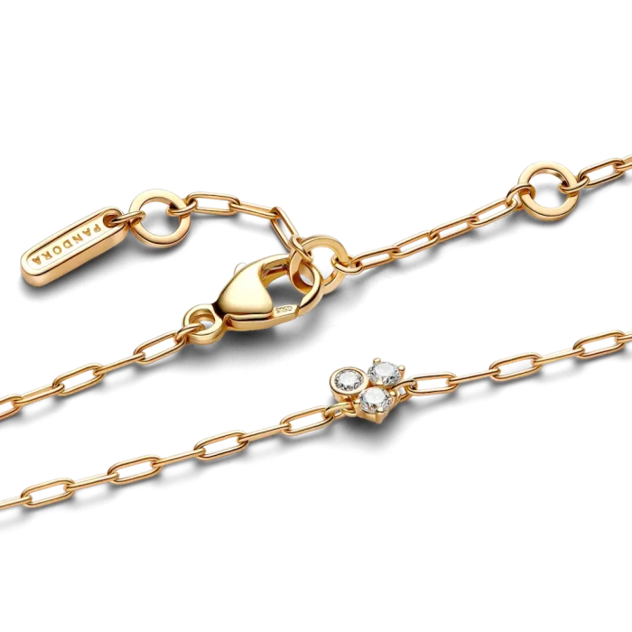 Pandora Era Bezel Lab-Grown Diamond Cluster Paperclip Chain Bracelet - Image 5