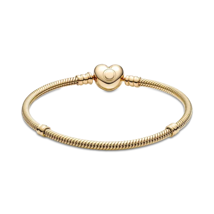 Pandora Moments Heart Clasp Snake Chain Bracelet - Image 5
