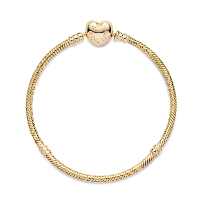 Pandora Moments Heart Clasp Snake Chain Bracelet - Image 6