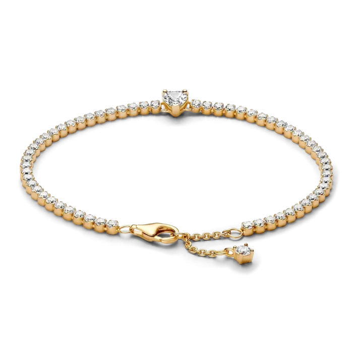 Sparkling Heart Tennis Bracelet - Image 5