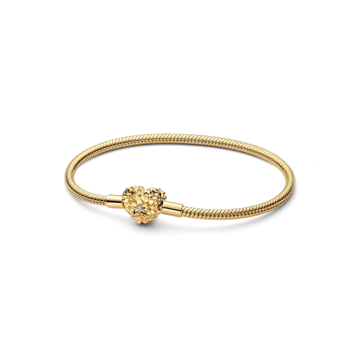 My Pandora Daisy Heart Clasp Snake Chain Bracelet - Image 2