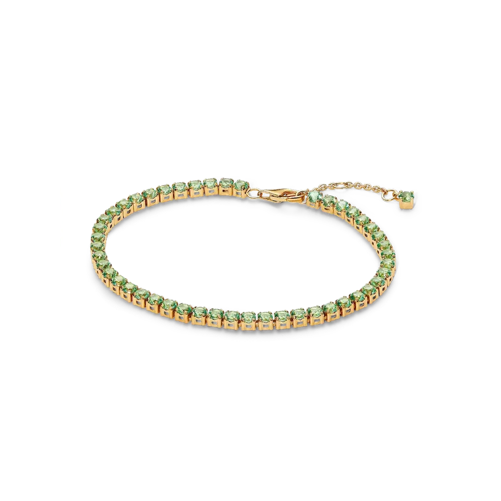 Sparkling Green Tennis Bracelet