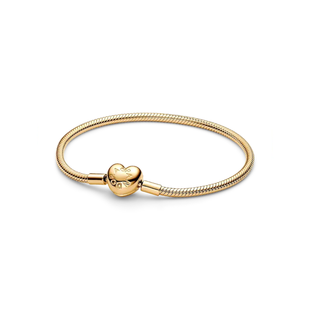 563050C00_RGB.webp Heart Clasp Snake Chain Bracelet - Image 1