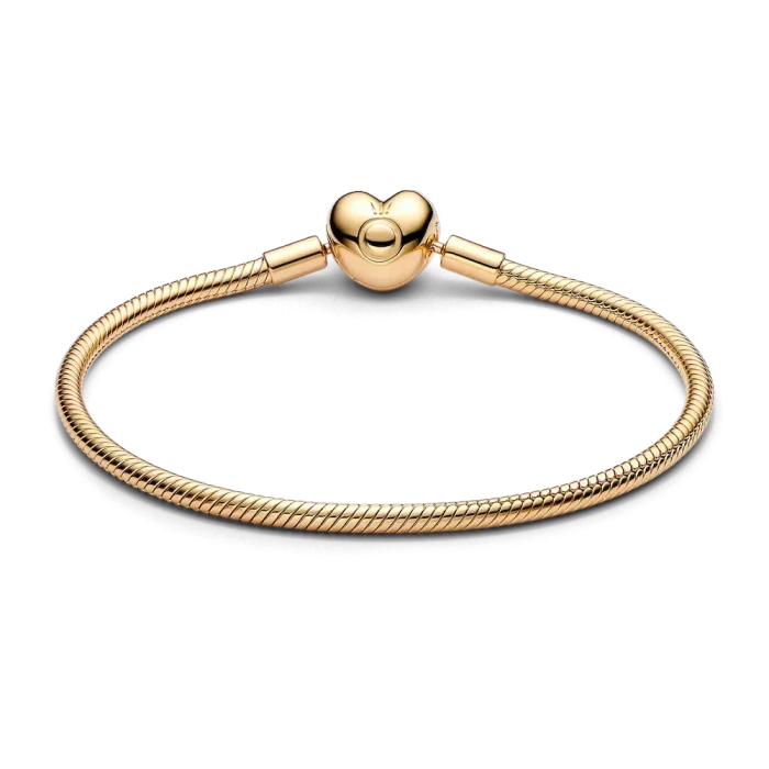 Heart Clasp Snake Chain Bracelet - Image 4