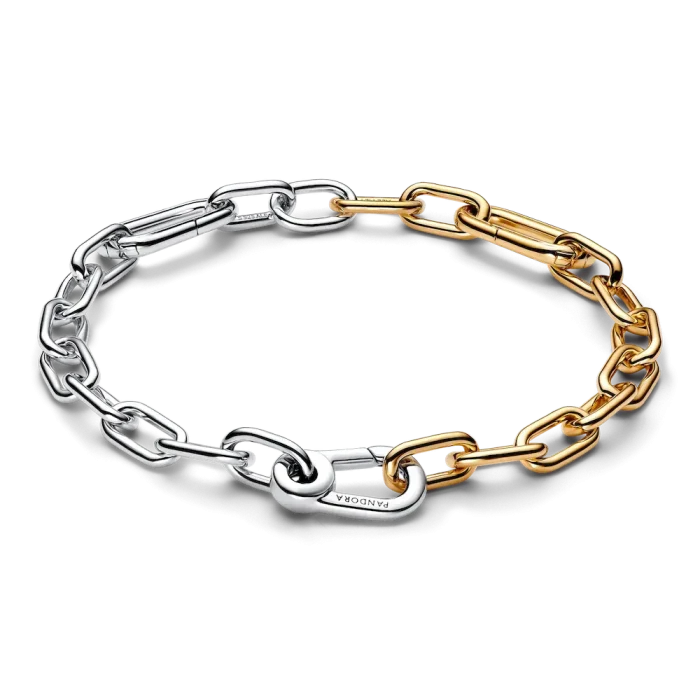 Two Tone Lock and Key Bracelet and Charm Set - Image 7