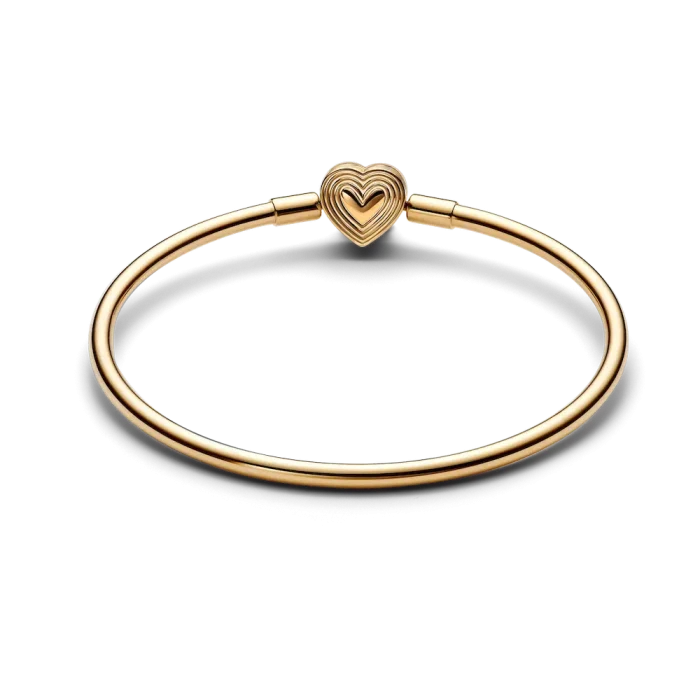 Radiating Heart Clasp Bangle - Image 4