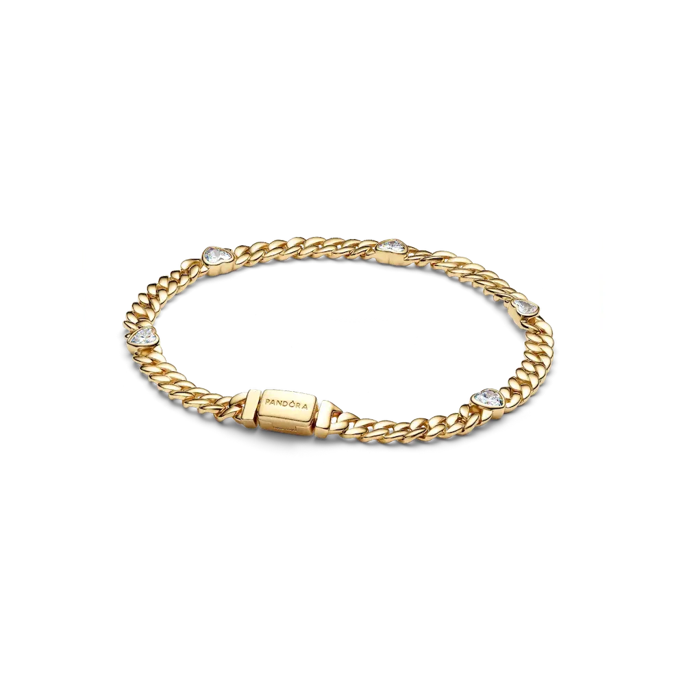 Heart Cuban Chain Bracelet