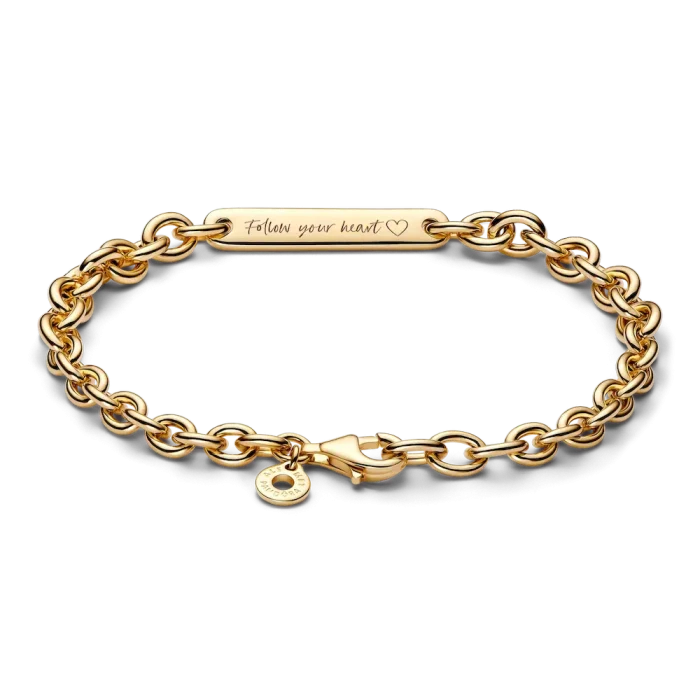 Engravable Bar Link Bracelet - Image 5