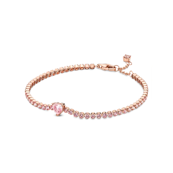 Sparkling Heart Tennis Bracelet - Image 2