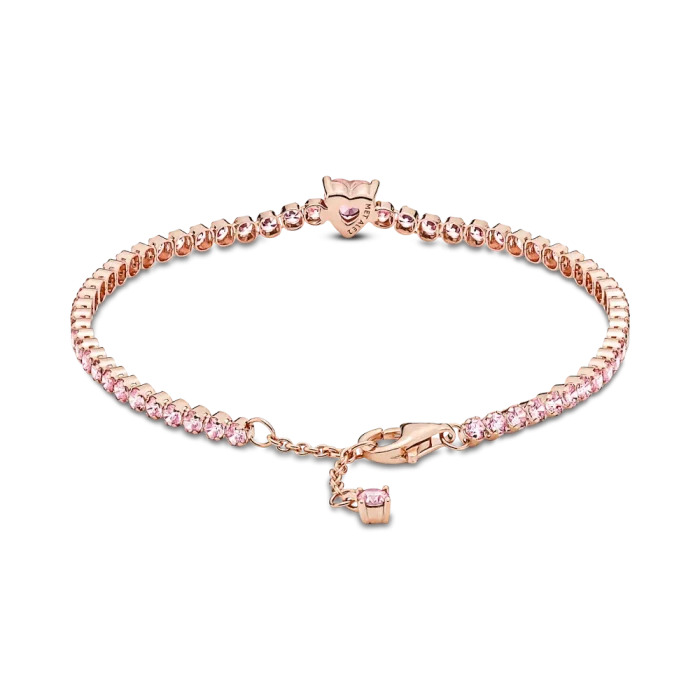 Sparkling Heart Tennis Bracelet - Image 4