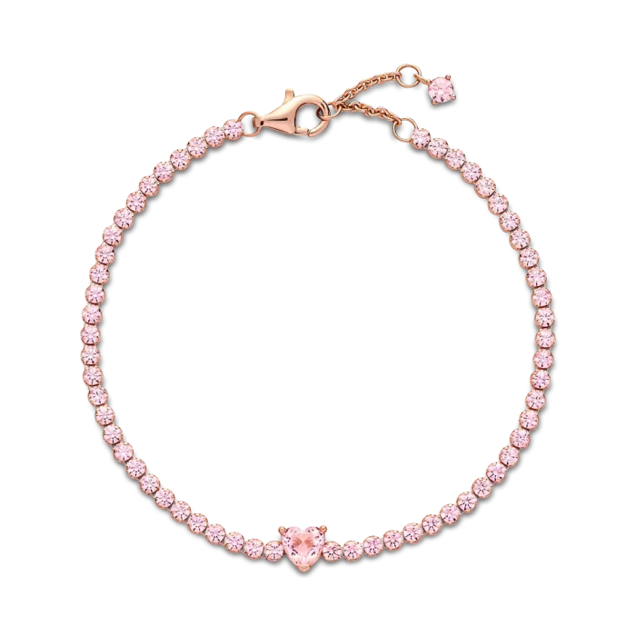 Sparkling Heart Tennis Bracelet - Image 3