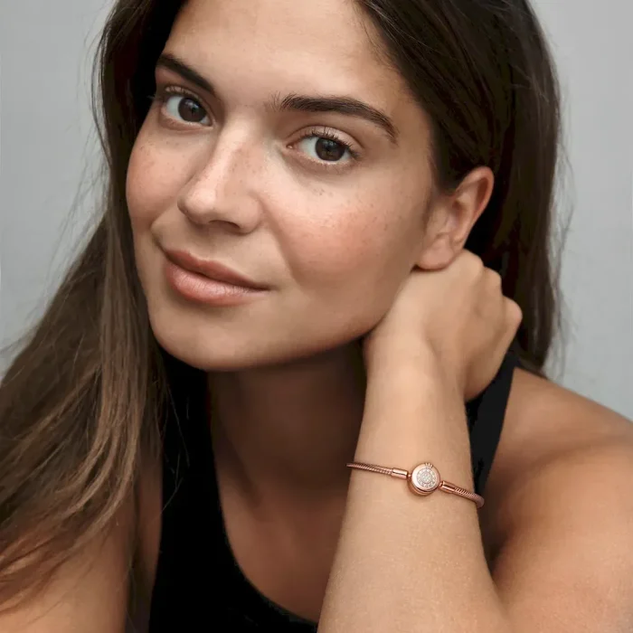 Pandora Moments Sparkling Crown O Snake Chain Bracelet - Image 3