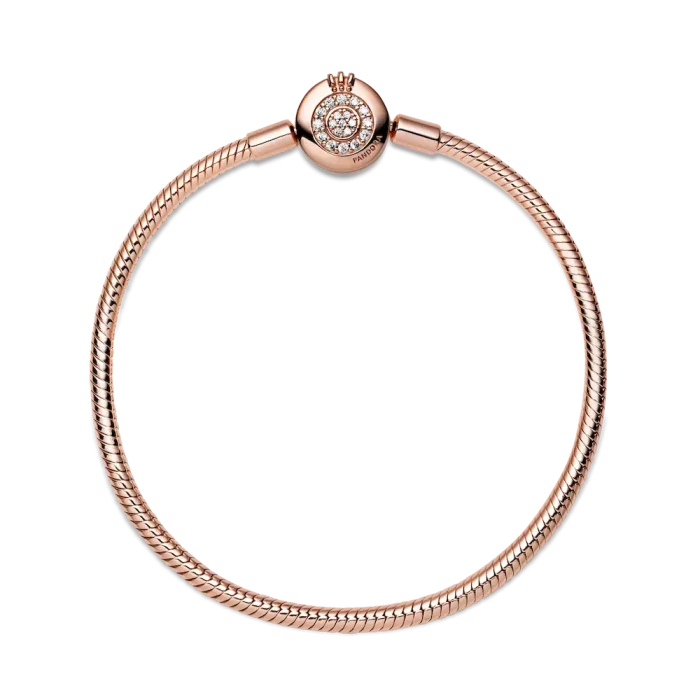 Pandora Moments Sparkling Crown O Snake Chain Bracelet - Image 6