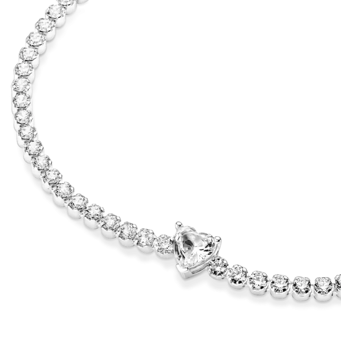 Sparkling Heart Tennis Bracelet - Image 6