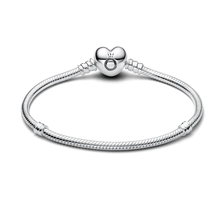 Moments Heart & Snake Chain Bracelet - Image 7