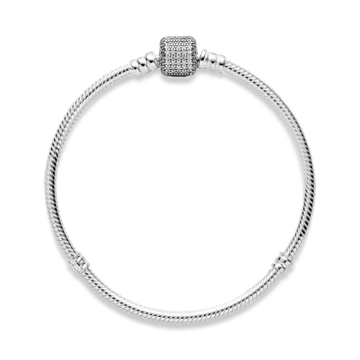 Pandora Moments Sparkling Pavé Clasp Snake Chain Bracelet - Image 6