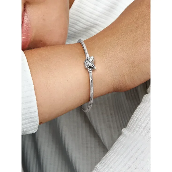 Pandora Moments Butterfly Clasp Snake Chain Bracelet - Image 3
