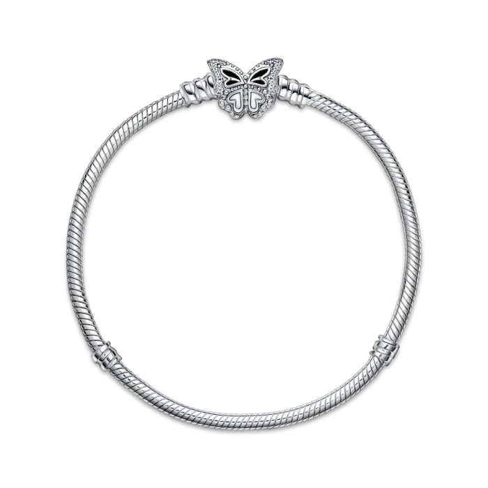 Pandora Moments Butterfly Clasp Snake Chain Bracelet - Image 7
