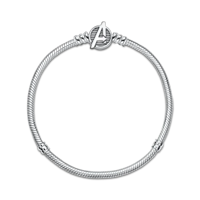 Pandora Moments Marvel The Avengers Logo Clasp Snake Chain Bracelet - Image 5