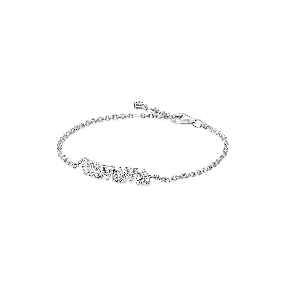 FINAL SALE - Sparkling Endless Hearts Chain Bracelet