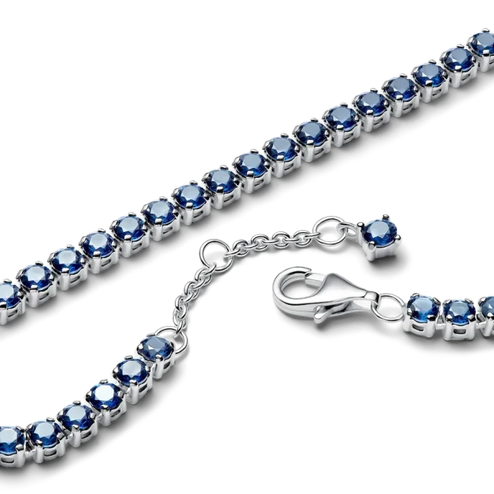 Sparkling Blue Tennis Bracelet - Image 5