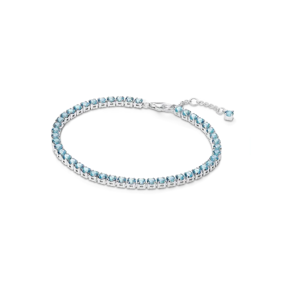 Sparkling Light Blue Tennis Bracelet