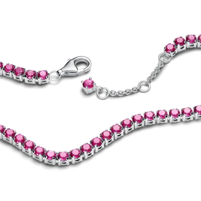 Sparkling Pink Tennis Bracelet - Image 5