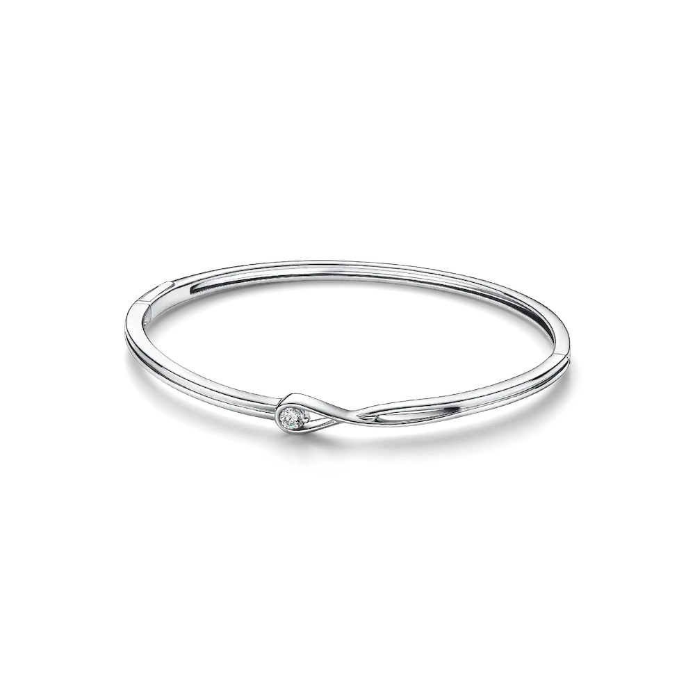 Pandora Infinite Sterling Silver Lab-grown Diamond Bangle