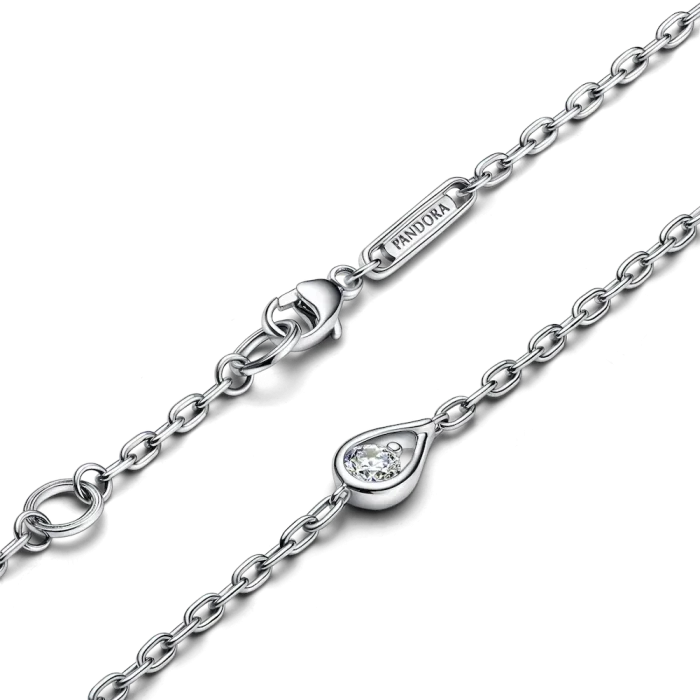 Pandora Infinite Sterling Silver Lab-grown Diamond Chain Bracelet - Image 4