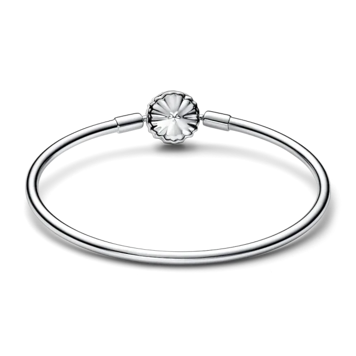 FINAL SALE - Pandora Moments Sparkling Snowflake Clasp Bangle - Image 5