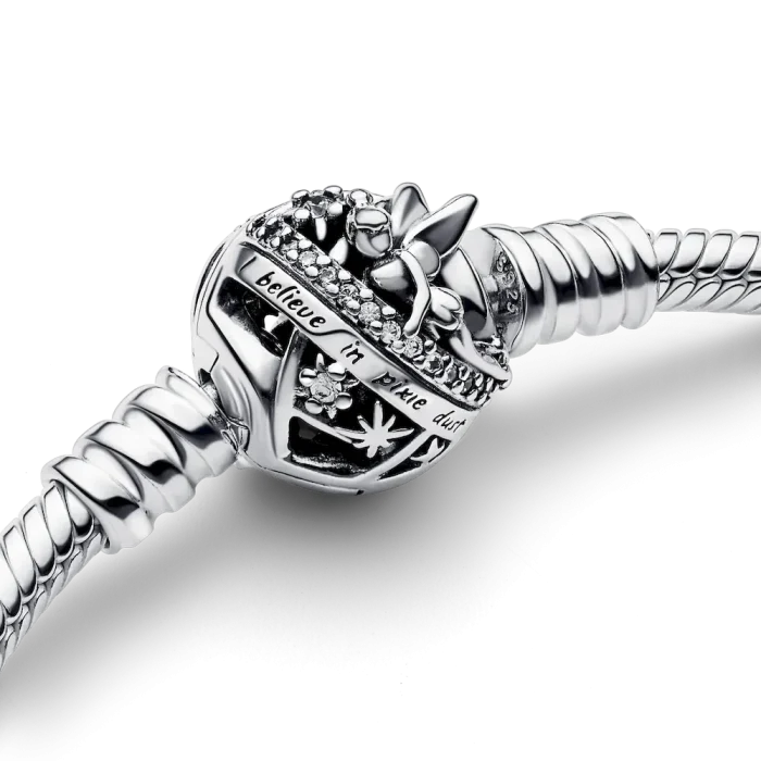 Disney Tinker Bell Clasp Moments Snake Chain Bracelet - Image 5