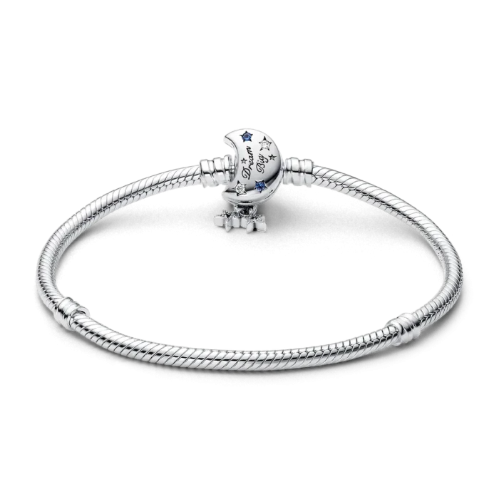 Pandora Moments Sparkling Moon Clasp Snake Chain Bracelet - Image 5