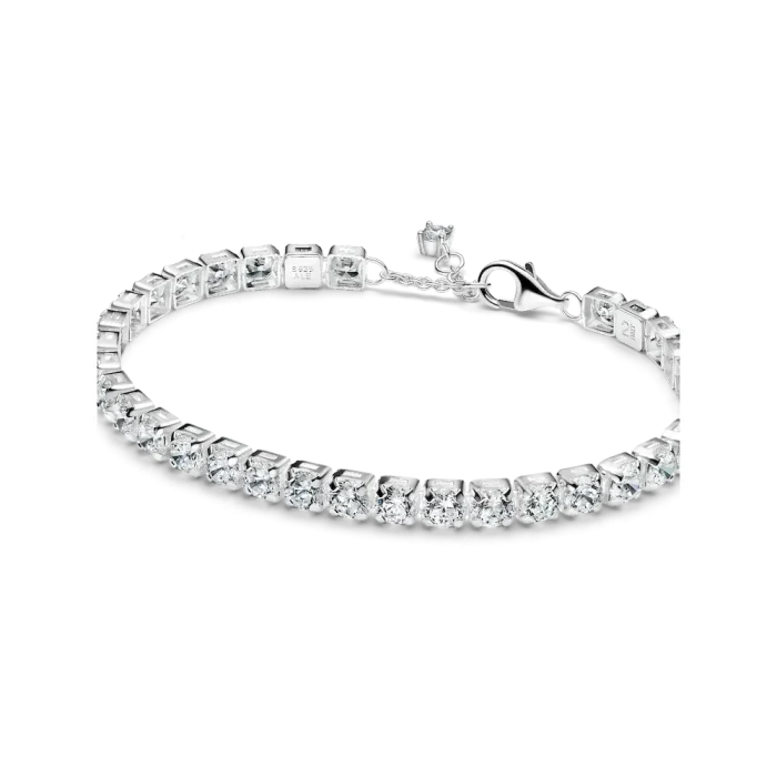 Bold Sparkling Tennis Bracelet and Earring Set - Image 3