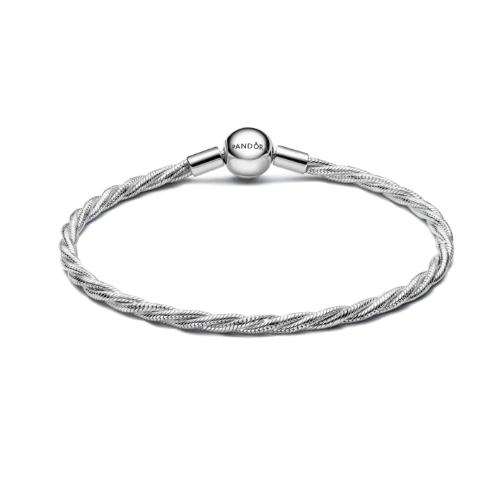 Round Pandora Clasp Twisted Snake Chain - Image 5