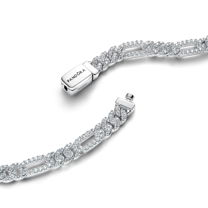 His and Hers Cuban Chain Heart and Oval Bracelet Set - Image 10