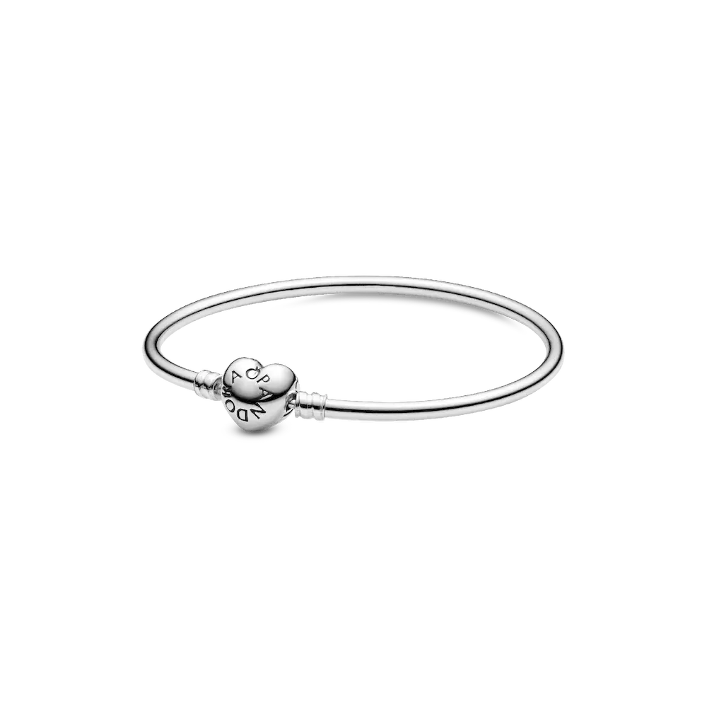 596268_RGB.webp Pandora Moments Heart Clasp Bangle - Image 1