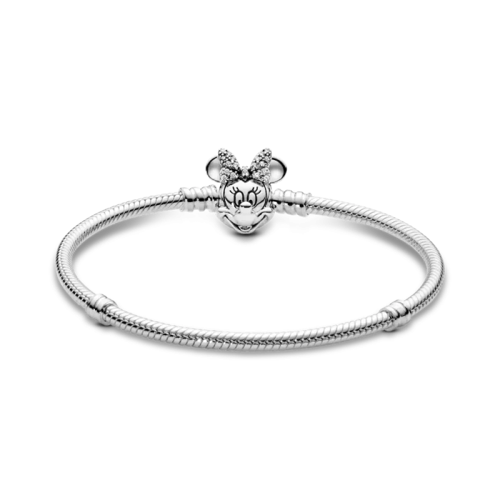 Disney Pandora Moments Pavé Minnie Mouse Clasp Snake Chain Bracelet - Image 4
