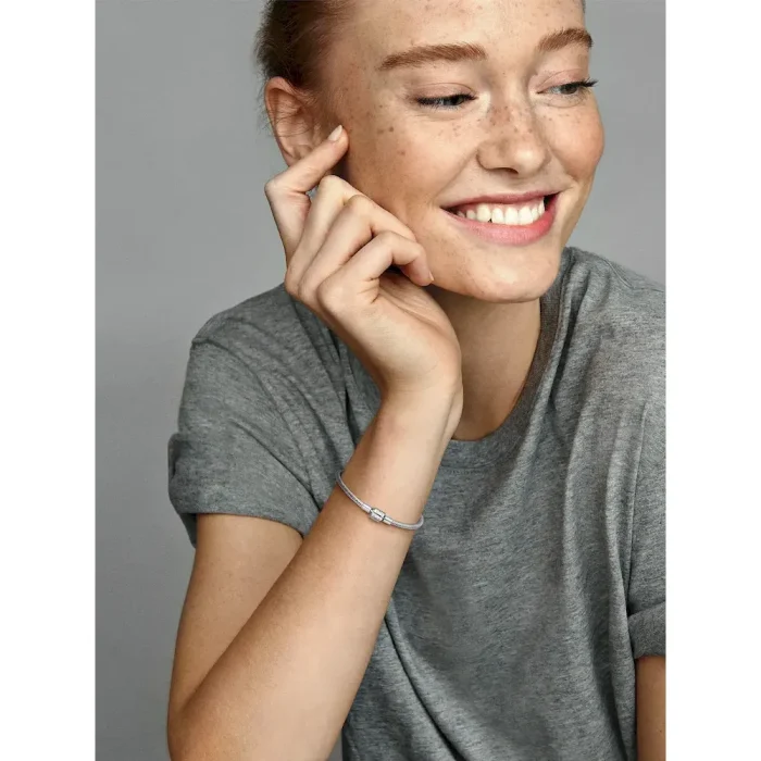 Pandora Moments Barrel Clasp Snake Chain Bracelet - Image 3