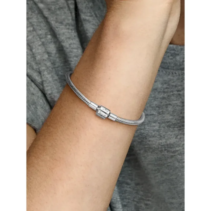 Pandora Moments Barrel Clasp Snake Chain Bracelet - Image 2